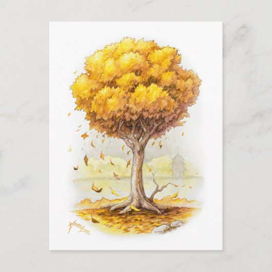 Golden Tranquility Briefkaart (Voorkant)