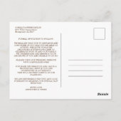 Golden Transparency Effect Elegant Photo Wedding Briefkaart (Achterkant)