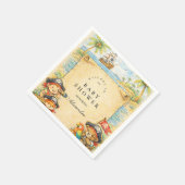 Golden Treasure Pirate Baby Shower Servet (Hoek)