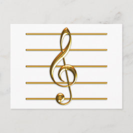 Golden Treble Clef Briefkaart