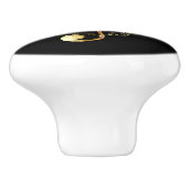 Golden Treble Clef Keramische Knop (Zijkant)