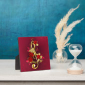 Golden Treble Clef met Rozen bloemen Fotoplaat (Insitu)