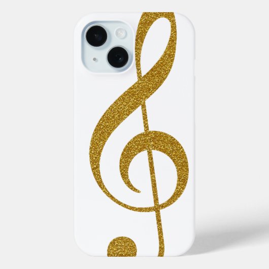 Golden Treble Clef Musical Note Case-Mate iPhone Case (Achterkant)