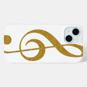 Golden Treble Clef Musical Note Case-Mate iPhone Case (Achterkant (horizontaal))