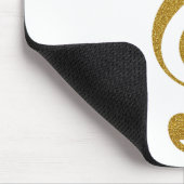 golden treble clef musical note voor haar muismat (Hoek)