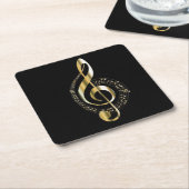 Golden Treble Clef Onderzetter (Schuin)