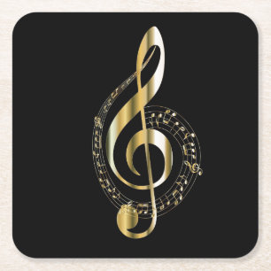 Golden Treble Clef Onderzetter