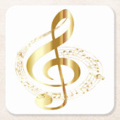 Golden Treble Clef Onderzetter (Voorkant)