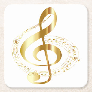 Golden Treble Clef Onderzetter