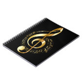 Golden Treble Clef Spiral Notitieboek (Linkerzijde)