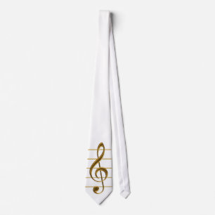 Golden Treble Clef Stropdas