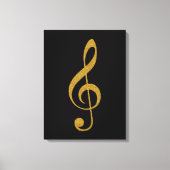 golden treble scous musical note canvas afdruk (Voorkant)
