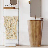 Golden Tree Branches - achtergrondkleur wijzigen Bad Handdoek