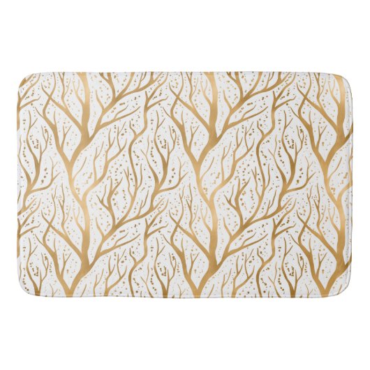 Golden Tree Branches - achtergrondkleur wijzigen Badmat (Voorkant)
