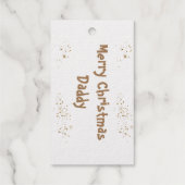 Golden Tree, Deer, Star Merry Kerstpapa Cadeaulabels (Achterkant)