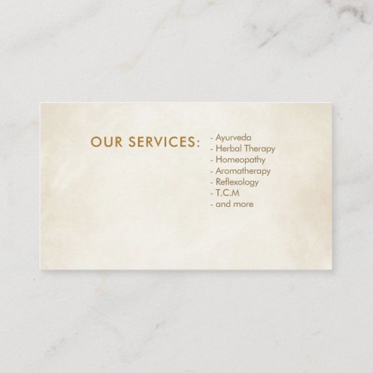 Golden Tree - Evolutie-DNA Visitekaartje (Achterkant)