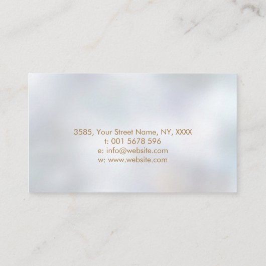 Golden Tree - Evolutie op parels Visitekaartje (Achterkant)