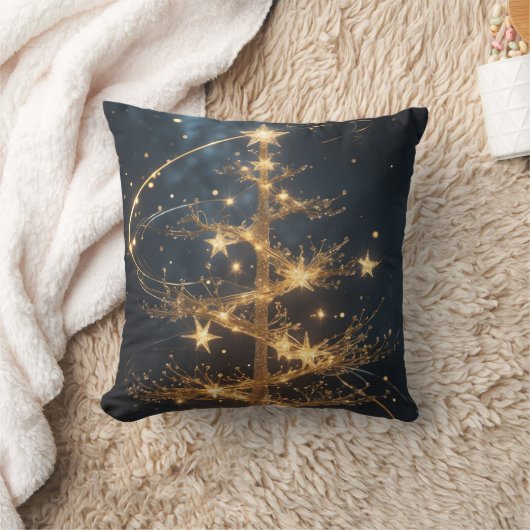 Golden Tree Glamour Throw Pillow Kussen (Deken)