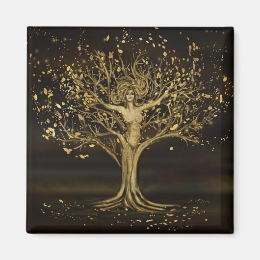 Golden Tree Goddess Magneet (Voorkant)
