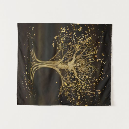 Golden Tree Goddess Wandkleed (Voorkant (horizontaal))
