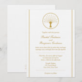 Golden Tree - Joodse bruiloft Kaart (Voorkant / Achterkant)