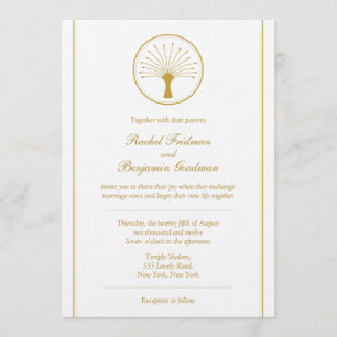 Golden Tree - Joodse bruiloft Kaart