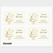 Golden Tree Kerstmis Rechthoekig Gift Label (Vel)