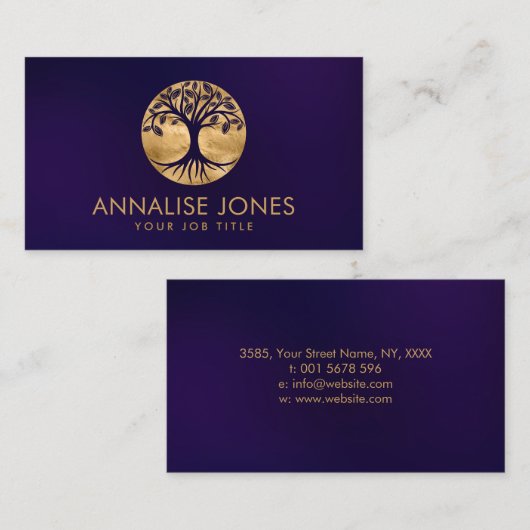 Golden Tree-levenscyclus Visitekaartje (Voorkant / Achterkant)
