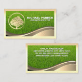 Golden Tree Logo | Gras | Goud Lijst Visitekaartje (Voorkant / Achterkant)