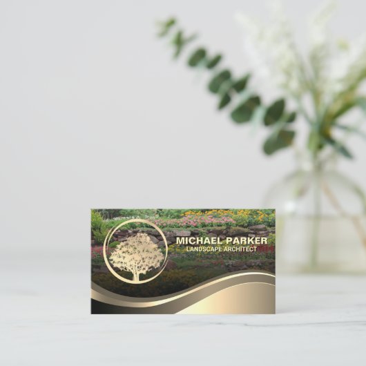 Golden Tree Logo | Graslandtuin Visitekaartje (Staand voorkant)