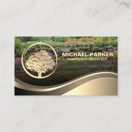 Golden Tree Logo | Graslandtuin Visitekaartje (Voorkant)