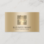 Golden Tree Logo Modern Gold Foil Visitekaartje (Voorkant)