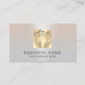 Golden Tree Logo Moderne Zilveren Salon & SPA Visitekaartje (Voorkant)