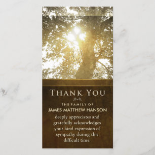 Golden Tree Nostalgia Sympathie Hartelijk dank Bedankkaart