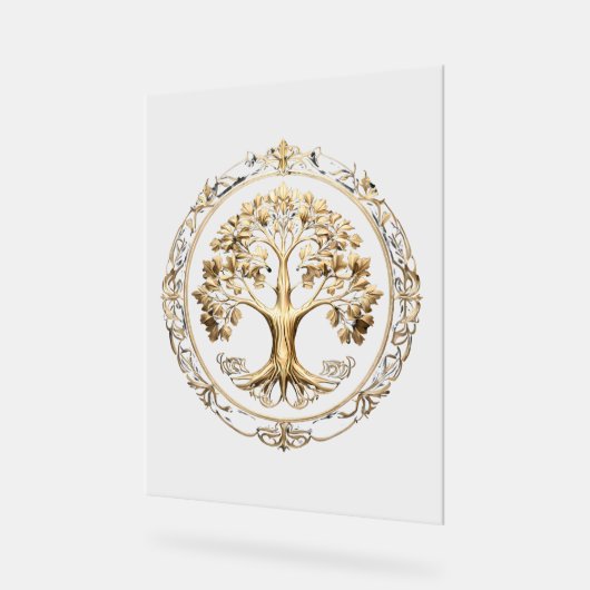 Golden Tree of Life Acryl Bord (Hoek)