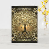 Golden Tree of Life Graphic Arts Kaart (Gele Bloem)