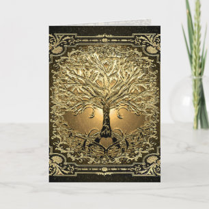 Golden Tree of Life Graphic Arts Kaart