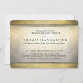 Golden Tree of Life Memorial Service Photo Invite Kaart (Achterkant)