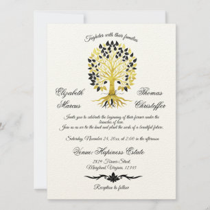 Golden Tree of Life Tijdloos Sophisticated Elegant Kaart