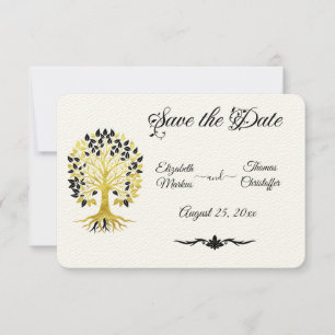 Golden Tree of Life Tijdloos Sophisticated Elegant Save The Date