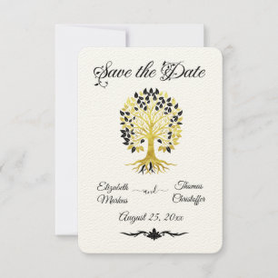 Golden Tree of Life Tijdloos Sophisticated Elegant Save The Date