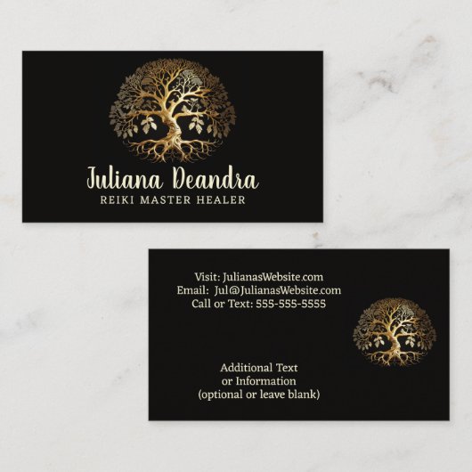 Golden Tree of Life Visitekaartje (Voorkant / Achterkant)