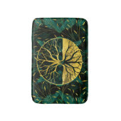 Golden Tree of Life Yggdrasil op Malachite Badmat (Voorkant Verticaal)