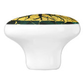 Golden Tree of Life Yggdrasil op Malachite Keramische Knop (Zijkant)