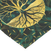 Golden Tree of Life Yggdrasil op Malachite Korte Tafelloper (Hoek)
