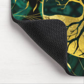 Golden Tree of Life Yggdrasil op Malachite Muismat (Hoek)