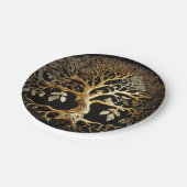 Golden Tree of Life Yggdrasil Papieren Bordje (Gekanteld)