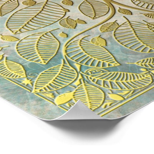 Golden Tree Reflection op Poster (Hoek)