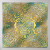 Golden Tree Reflection op Poster (Voorkant)