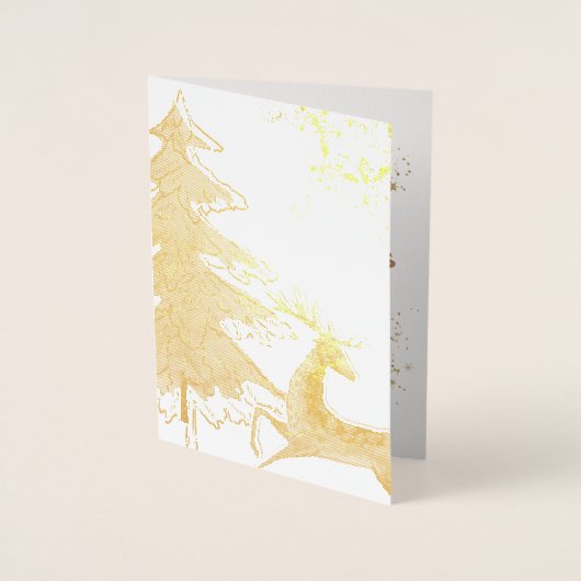 Golden Tree Star 1st kerstbeste foto van vader Folie Kaarten (Voorkant)